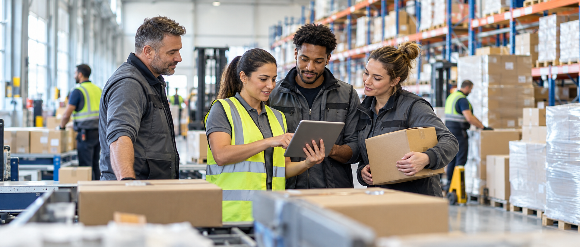 Team in der Logistik
